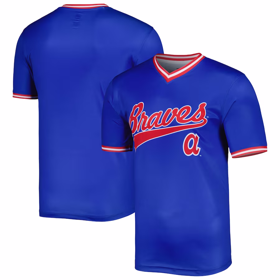 Men's Atlanta Braves Stitches Royal Cooperstown Collection Team Jersey - ujerseystore
