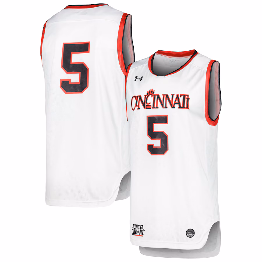 Men's Under Armour White Cincinnati Bearcats Replica Basketball Jersey - ujerseystore