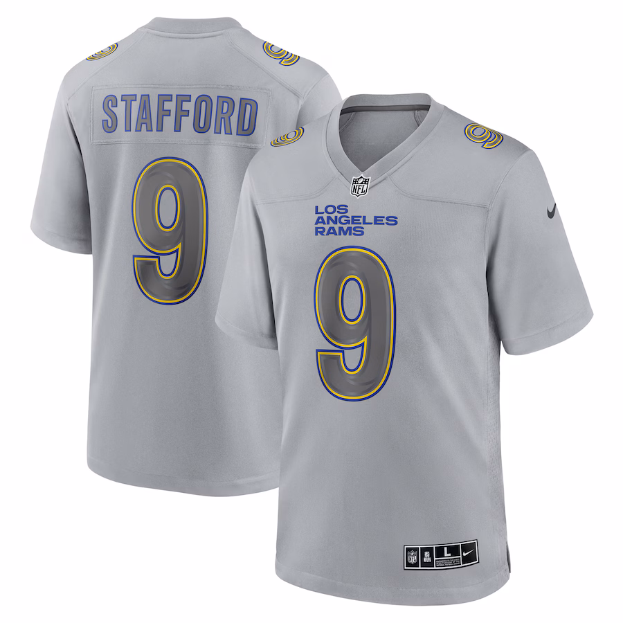 Men's Los Angeles Rams Matthew Stafford Nike Gray Atmosphere Fashion Game Jersey - ujerseystore