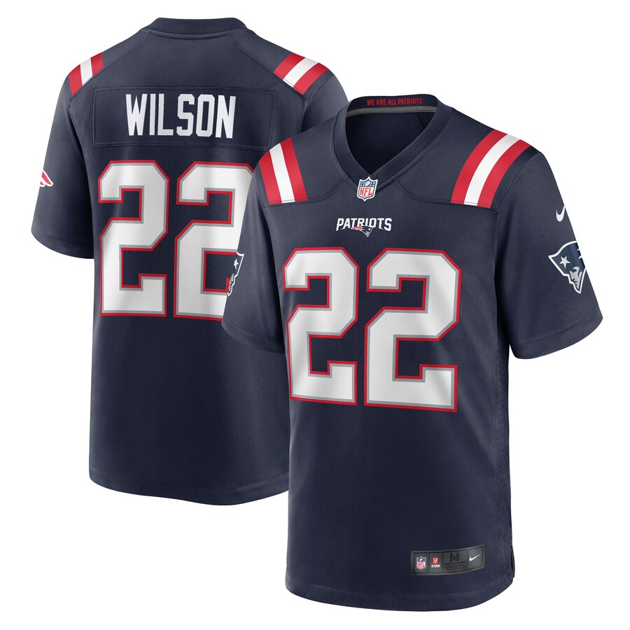Men's New England Patriots Marco Wilson Nike Navy Game Jersey - ujerseystore