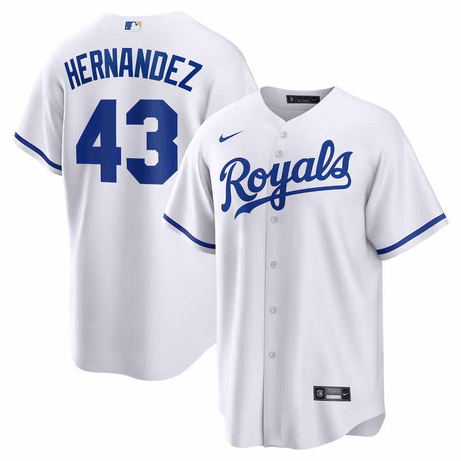 Men's Kansas City Royals Carlos Hernández Nike White Home  Replica Player Jersey - ujerseystore