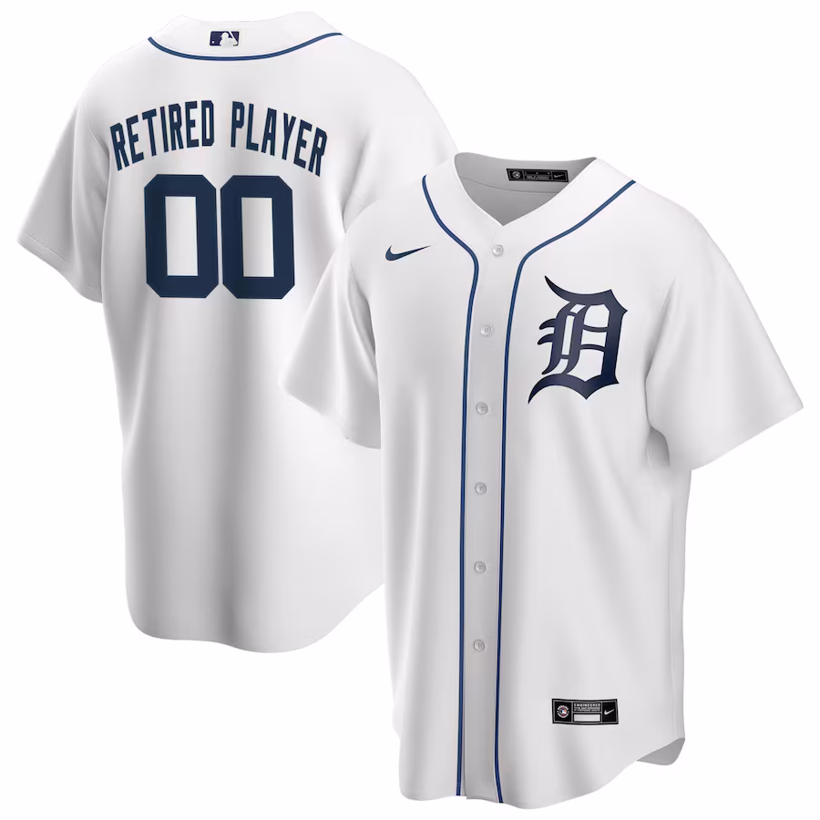 Men's Detroit Tigers Nike White Home Pick-A-Player Retired Roster Replica Jersey - ujerseystore