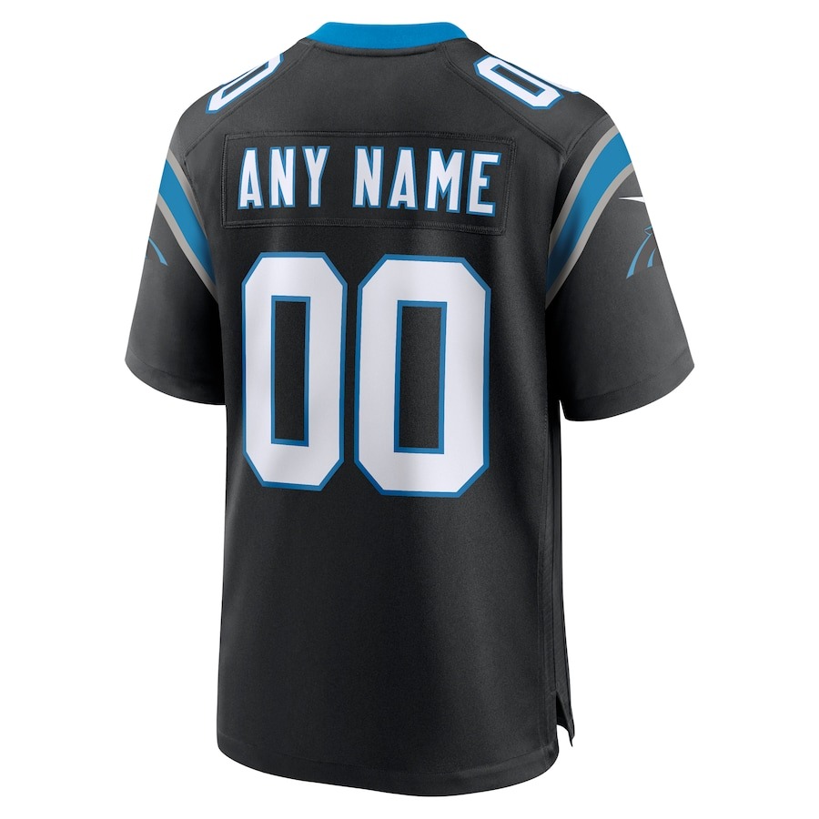 Men's Carolina Panthers Nike Black Custom Game Jersey - ujerseystore