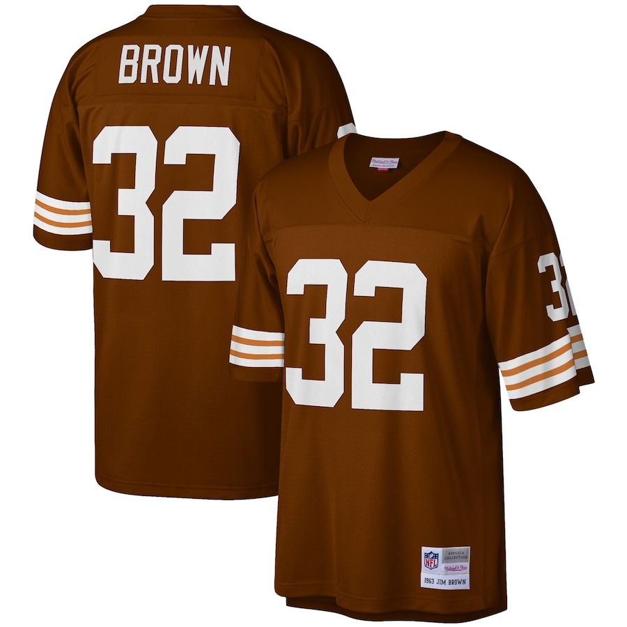 Men's Cleveland Browns Jim Brown Mitchell & Ness Brown Legacy Replica Jersey - ujerseystore