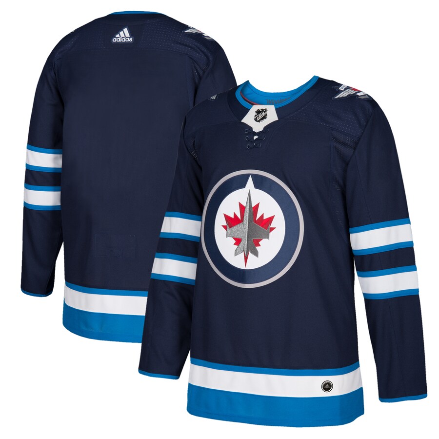 Men's Winnipeg Jets adidas Navy Home Authentic Blank Jersey - ujerseystore