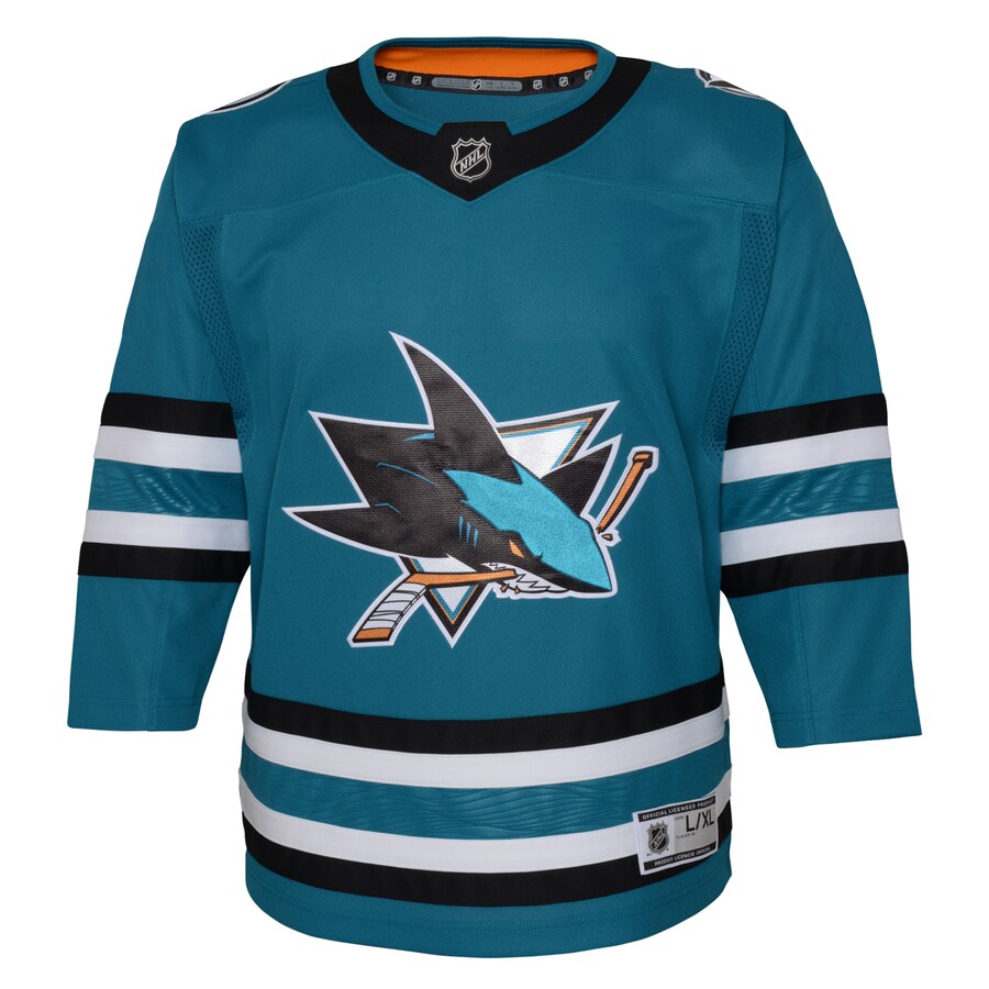 Youth San Jose Sharks Teal Premier Jersey - ujerseystore