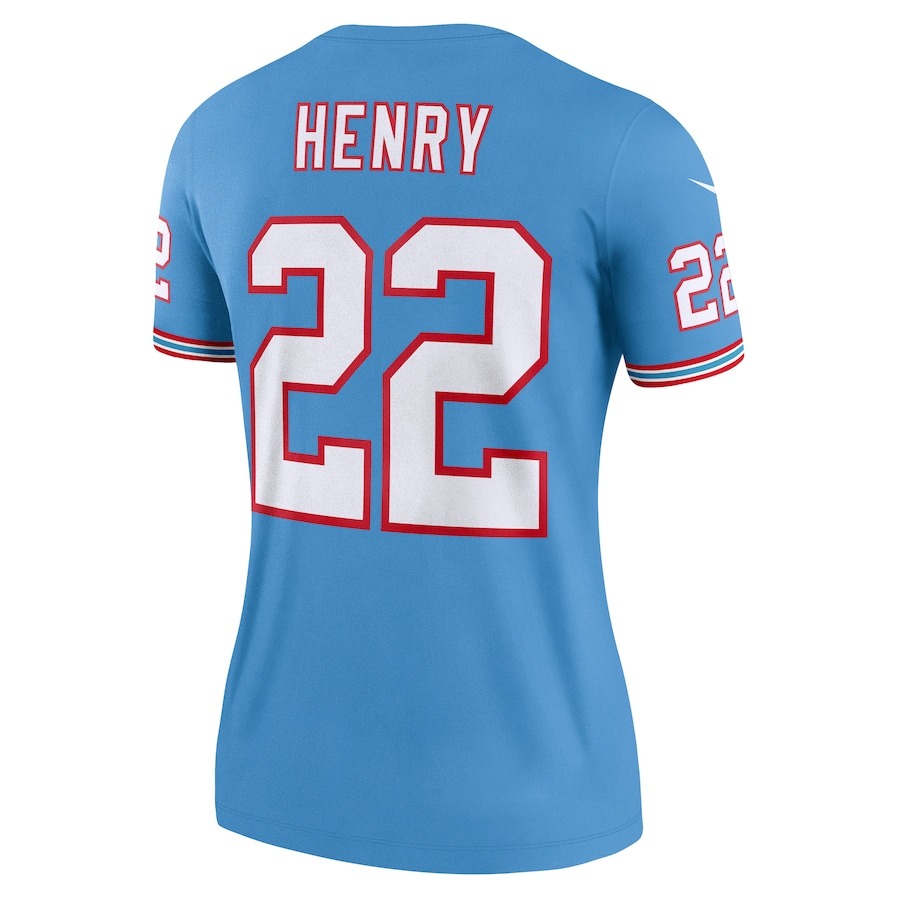 Women's Tennessee Titans Derrick Henry Nike Light Blue Oilers Throwback Legend Jersey - ujerseystore