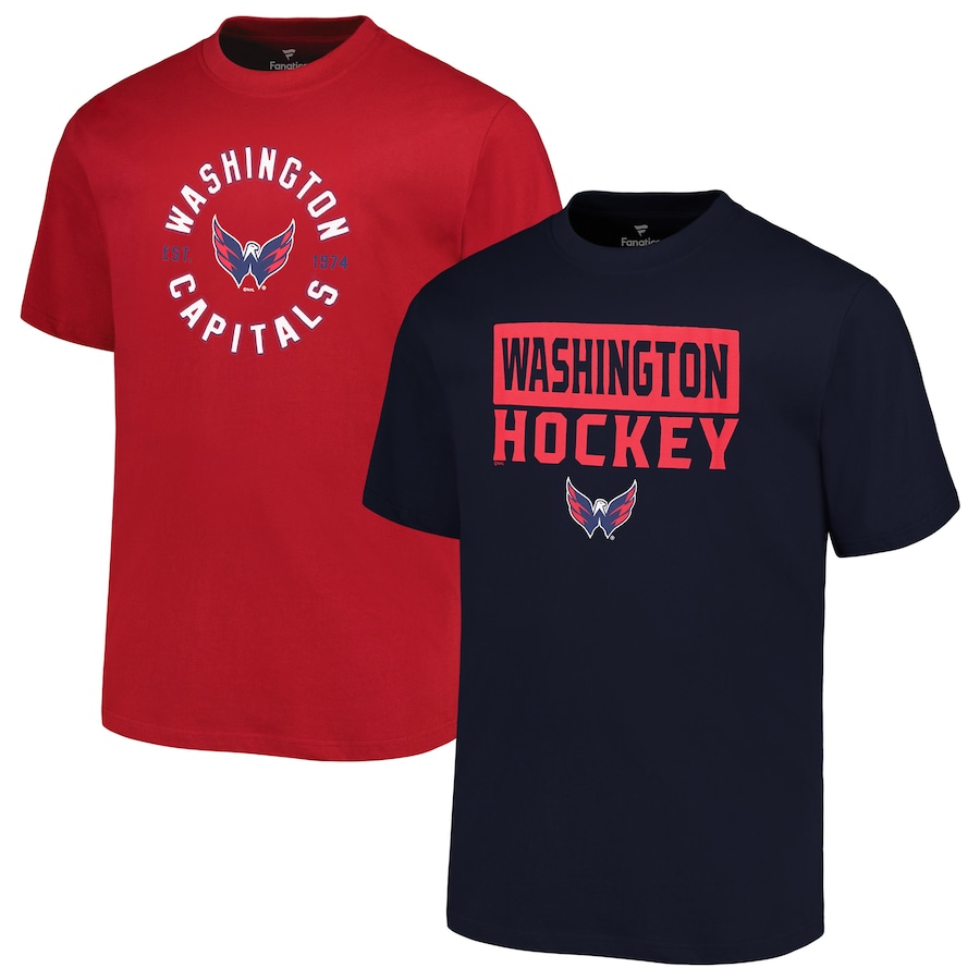 Men's Washington Capitals Fanatics Big & Tall 2-Pack T-Shirt Set - ujerseystore