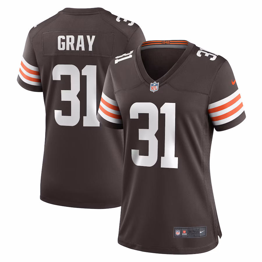 Women's Cleveland Browns Vincent Gray Nike  Brown Team Game Jersey - ujerseystore