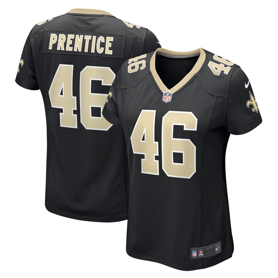 Women's New Orleans Saints Adam Prentice Nike Black Game Player Jersey - ujerseystore