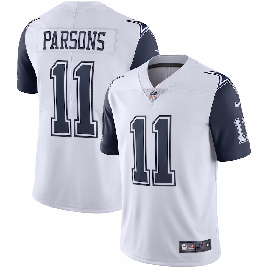 Men's Dallas Cowboys Micah Parsons Nike White Alternate 2 Vapor Limited Jersey - ujerseystore