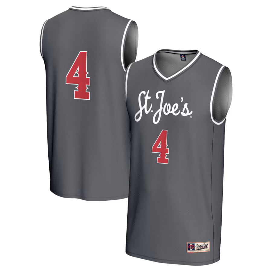 #4 Saint Joseph's Hawks GameDay Greats Youth Lightweight Basketball Fashion Jersey - Gray - ujerseystore