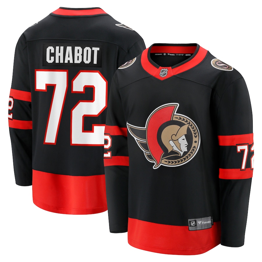 Men's Ottawa Senators Thomas Chabot Fanatics Black Home Breakaway Jersey - ujerseystore