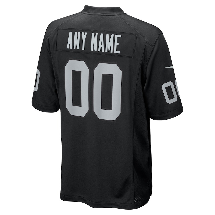 Youth Nike Las Vegas Raiders Black Custom Game Jersey - ujerseystore