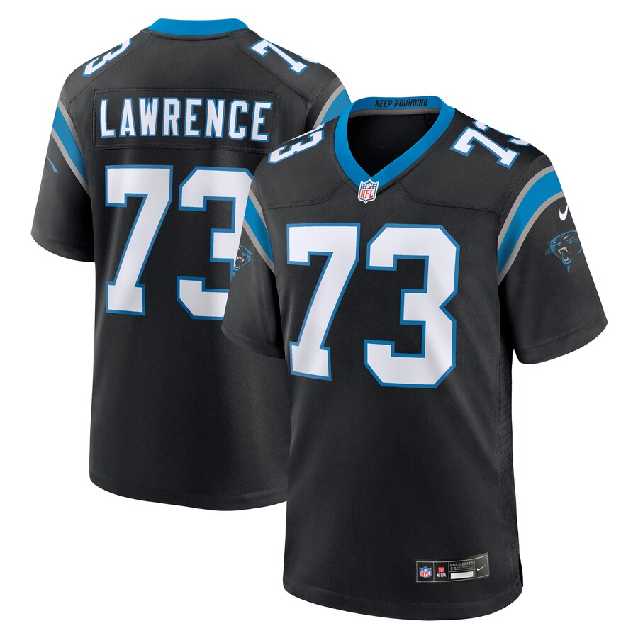 Men's Carolina Panthers Rashard Lawrence Nike  Black  Game Jersey - ujerseystore