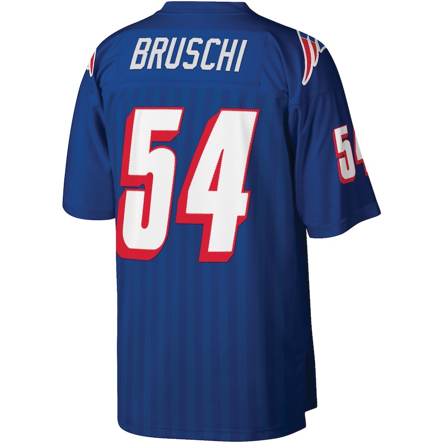 Men's New England Patriots Tedy Bruschi Mitchell & Ness Royal Legacy Replica Jersey - ujerseystore