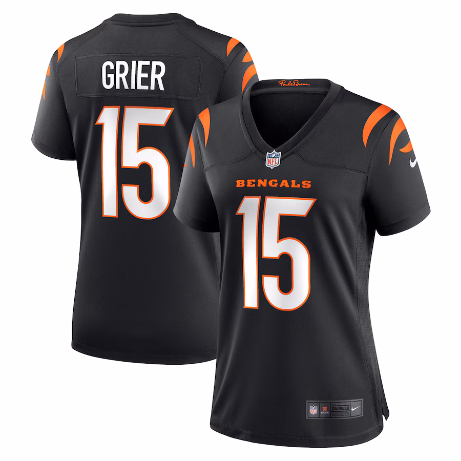 Women's Cincinnati Bengals Will Grier Nike  Black Team Game Jersey - ujerseystore