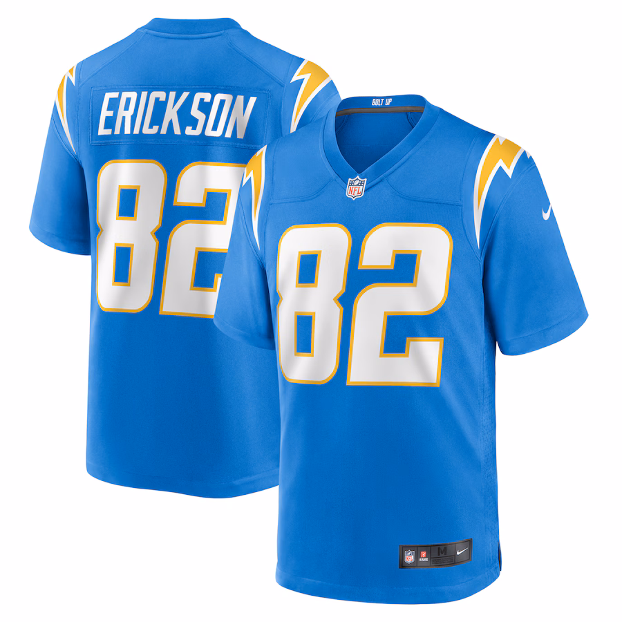 Men's Los Angeles Chargers Alex Erickson Nike  Powder Blue Team Game Jersey - ujerseystore