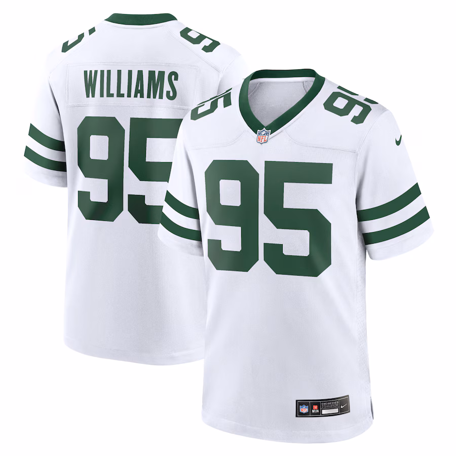 Men's New York Jets Quinnen Williams Nike Legacy White Game Jersey - ujerseystore