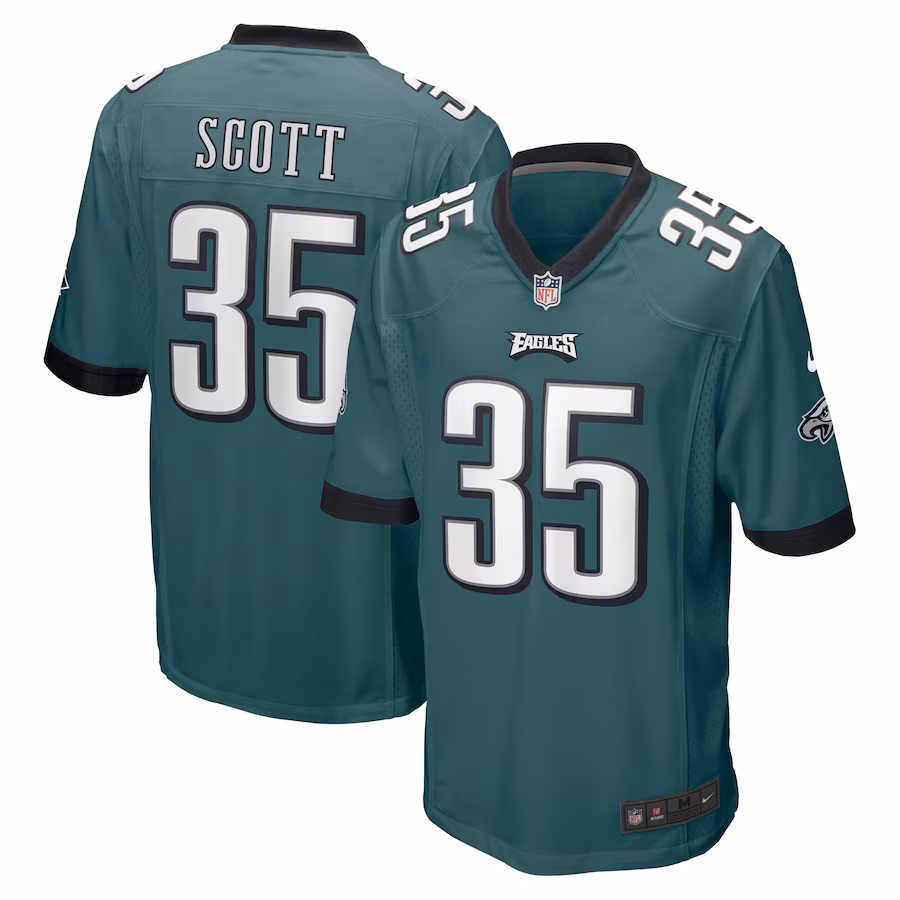 Men's Philadelphia Eagles Boston Scott Nike Midnight Green Game Jersey - ujerseystore