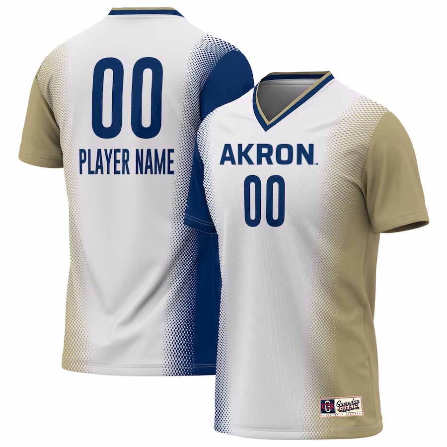 Akron Zips GameDay Greats U NIL Pick-A-Player Lightweight Soccer Jersey - White - ujerseystore