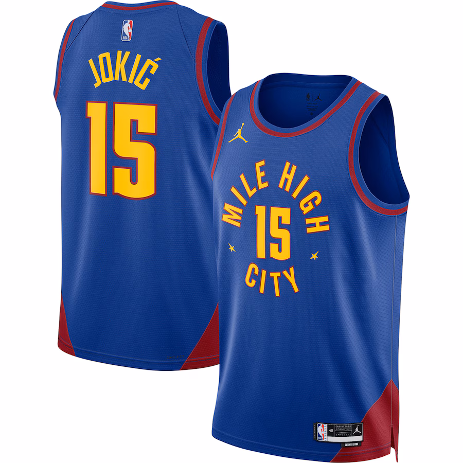 Unisex Denver Nuggets Nikola Jokic Jordan Brand Blue Swingman Jersey - Statement Edition - ujerseystore