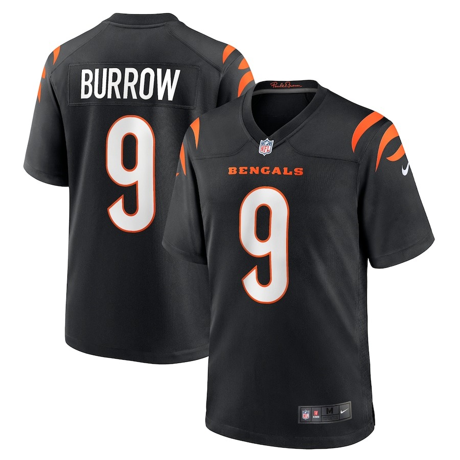 Men's Cincinnati Bengals Joe Burrow Nike Black Player Game Jersey - ujerseystore