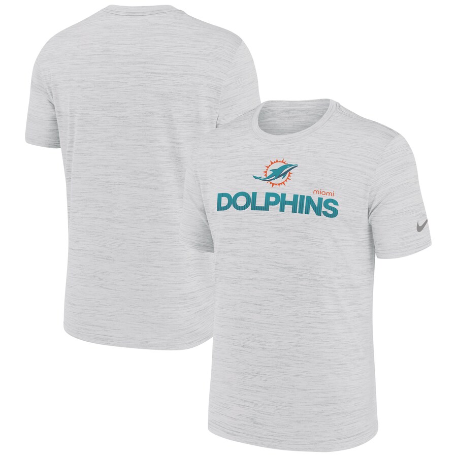 Men's Miami Dolphins Nike White Blitz Velocity Modern Performance T-Shirt - ujerseystore