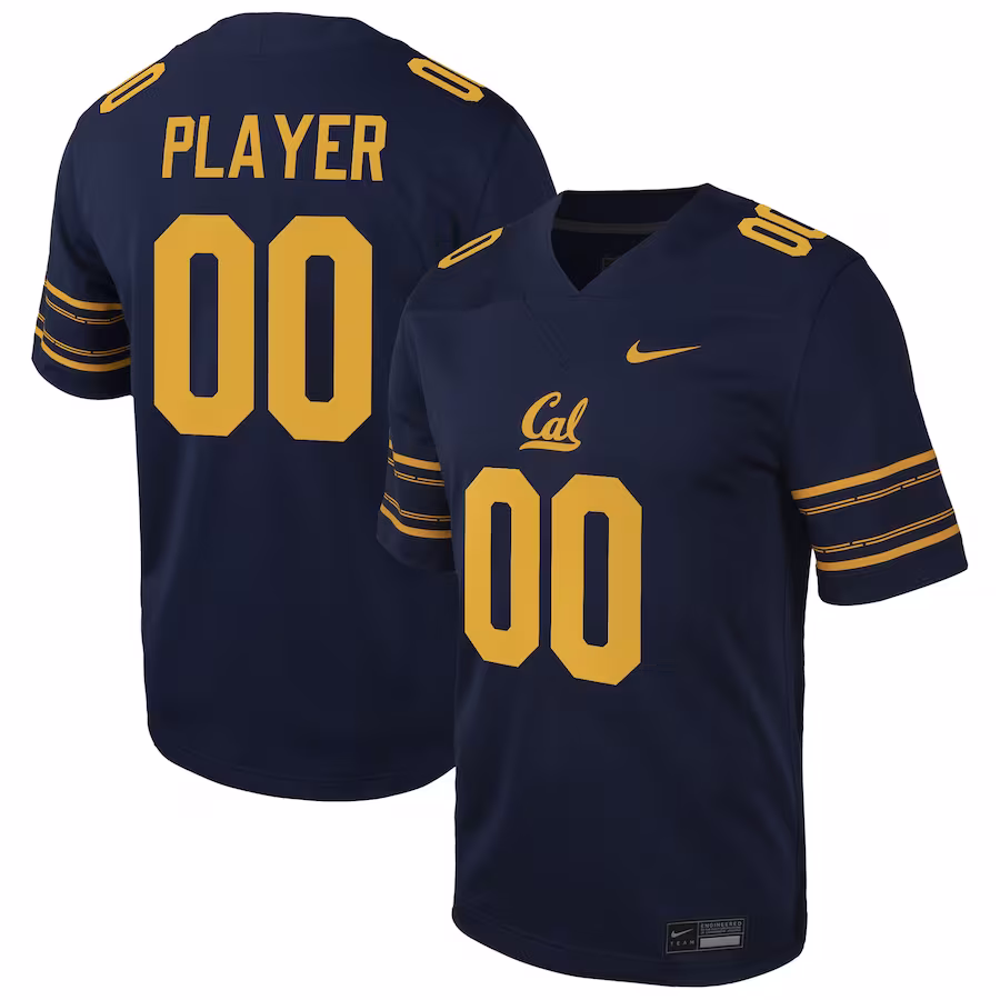 Cal Bears Nike Pick-A-Player NIL Football Game Jersey - Navy - ujerseystore