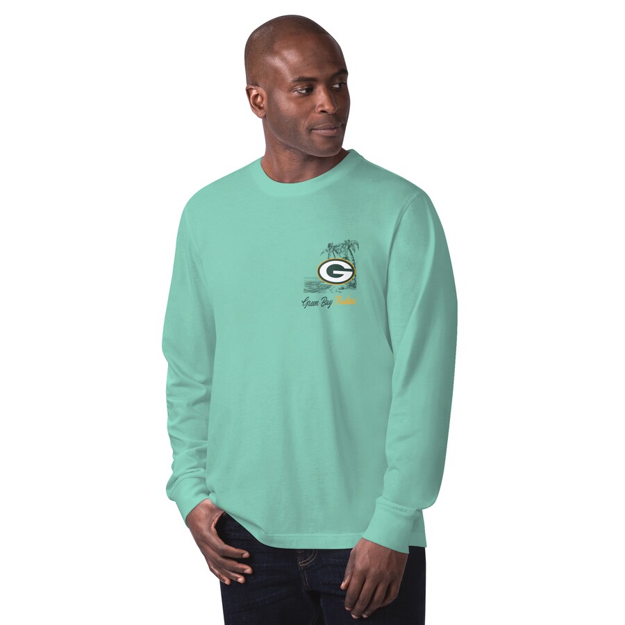 Men's Green Bay Packers Margaritaville Mint It's Five O'Clock Somewhere Long Sleeve T-Shirt - ujerseystore