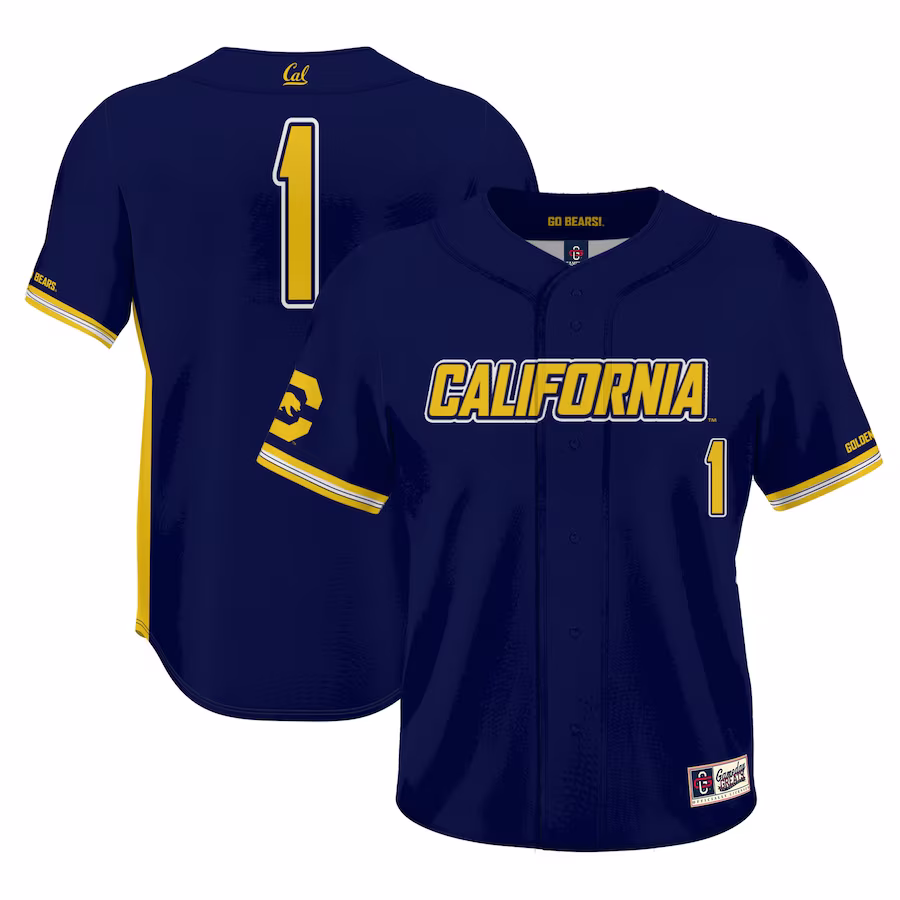 #1 Cal Bears GameDay Greats Youth Lightweight Baseball Jersey - Navy - ujerseystore