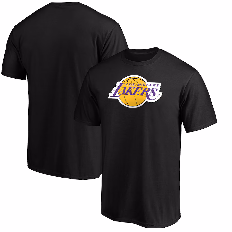 Men's Los Angeles Lakers  Black Primary Logo T-Shirt - ujerseystore