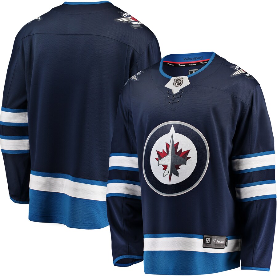 Men's Winnipeg Jets Fanatics Branded Blue Breakaway Home Jersey - ujerseystore