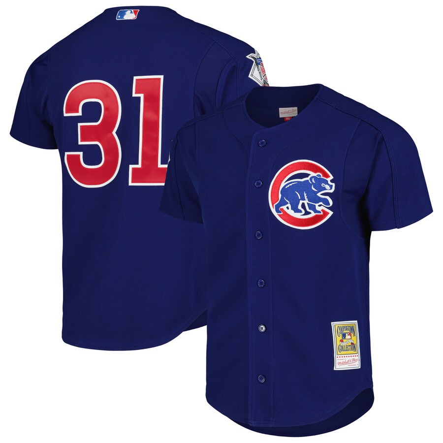 Men's Chicago Cubs Greg Maddux Mitchell & Ness Royal Cooperstown Collection 2005 Batting Practice Jersey - ujerseystore