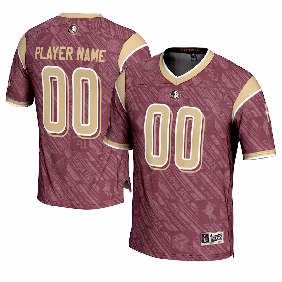 Florida State Seminoles GameDay Greats Youth Highlight Print NIL Pick-A-Player Football Jersey - Garnet - ujerseystore