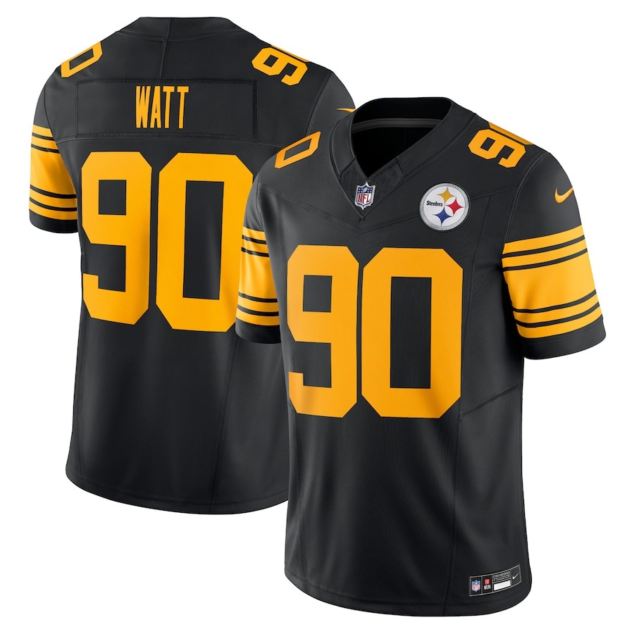 Men's Pittsburgh Steelers T.J. Watt Nike Black Vapor F.U.S.E. Limited Jersey - ujerseystore