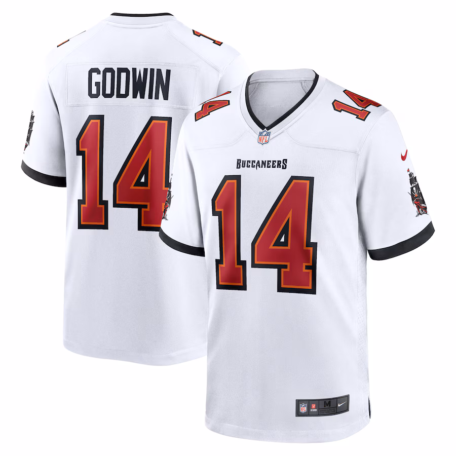 Men's Tampa Bay Buccaneers Chris Godwin Nike  White White Game Jersey - ujerseystore