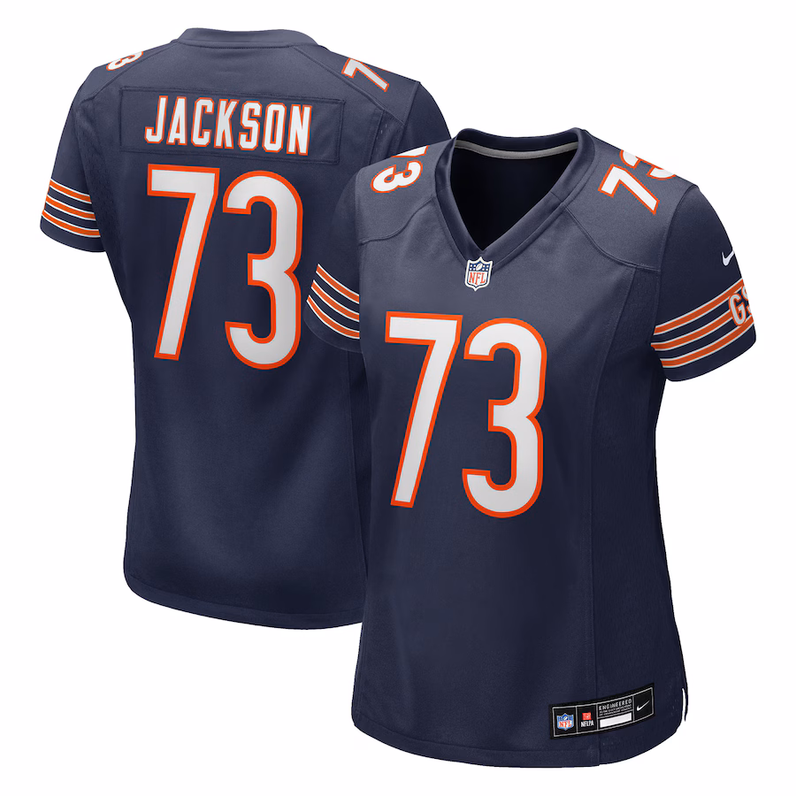 Women's Chicago Bears Jonah Jackson Nike Navy Team Game Jersey - ujerseystore