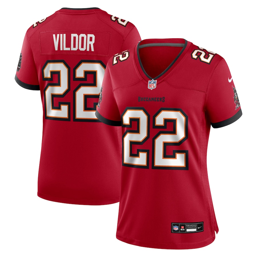 Women's Tampa Bay Buccaneers Kindle Vildor Nike Red Team Game Jersey - ujerseystore