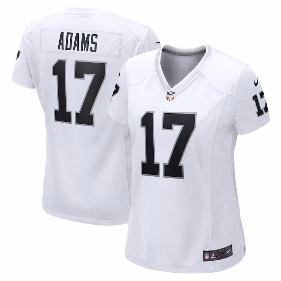 Women's Las Vegas Raiders Davante Adams Nike White Player Jersey - ujerseystore