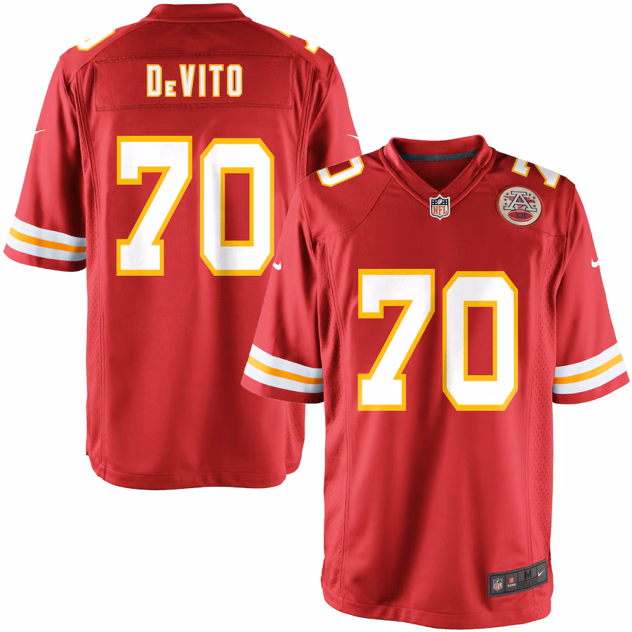 Nike Youth Kansas City Chiefs Mike DeVito Team Color Game Jersey - ujerseystore