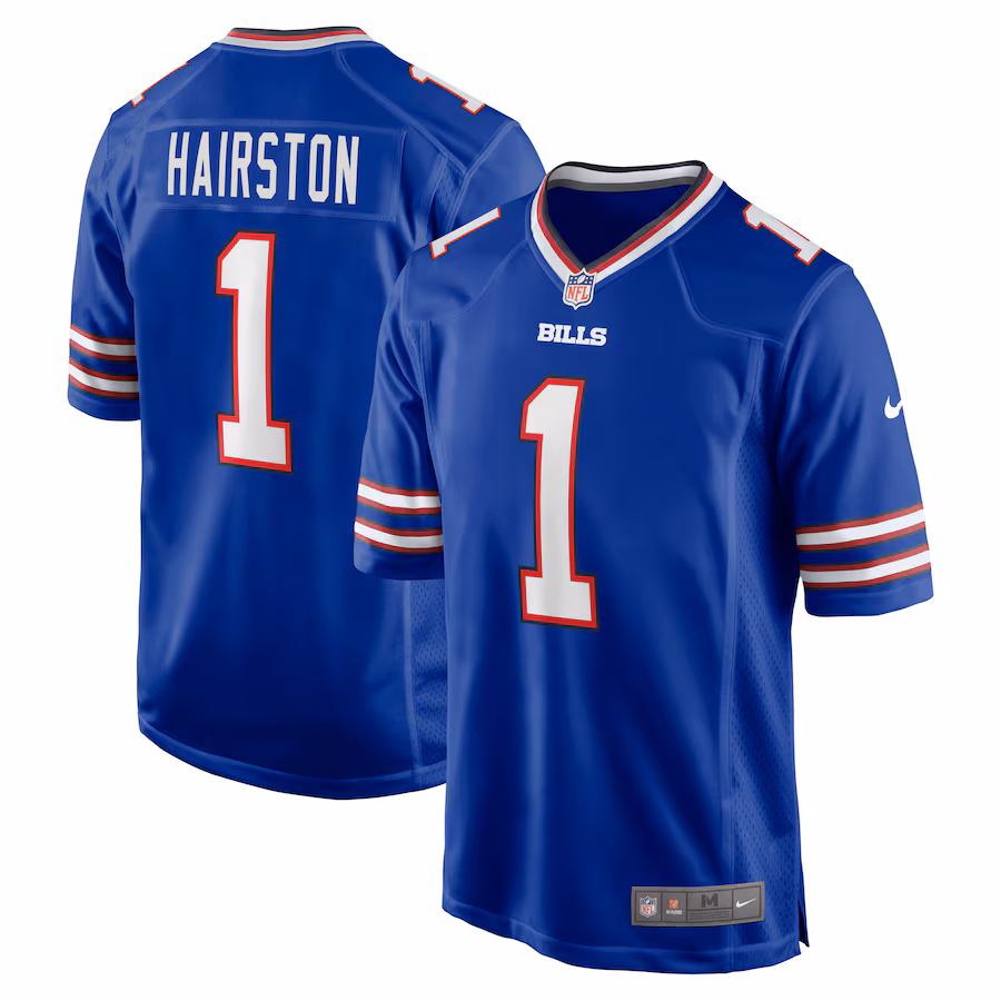 Men's Buffalo Bills Maxwell Hairston Nike Royal 2025 NFL Draft First Round Pick Game Jersey - ujerseystore