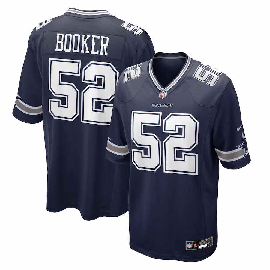 Men's Dallas Cowboys Tyler Booker Nike Navy 2025 NFL Draft First Round Pick Game Jersey - ujerseystore