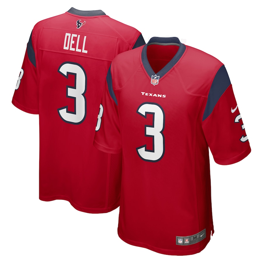 Men's Houston Texans Tank Dell Nike Red Alternate Player Game Jersey - ujerseystore