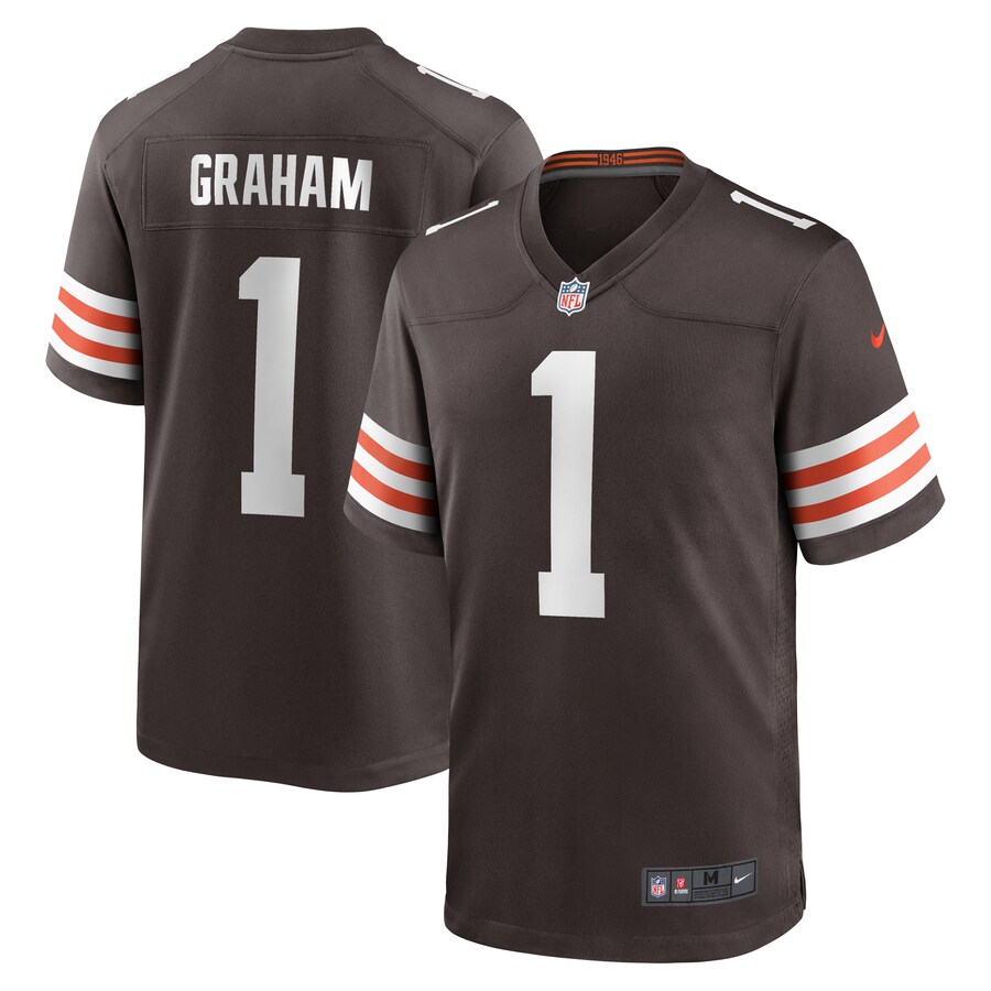 Men's Cleveland Browns Mason Graham Nike Brown 2025 NFL Draft First Round Pick Game Jersey - ujerseystore
