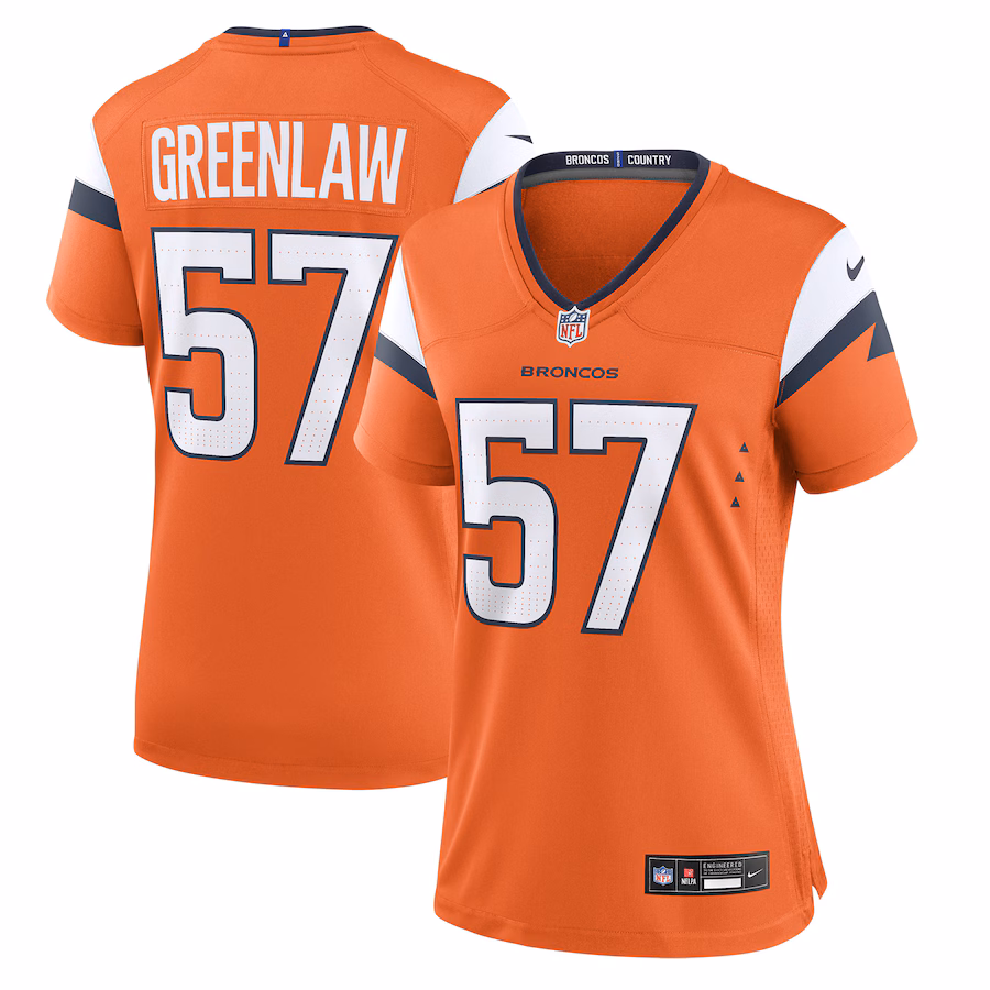 Women's Denver Broncos Dre Greenlaw Nike Orange Team Game Jersey - ujerseystore