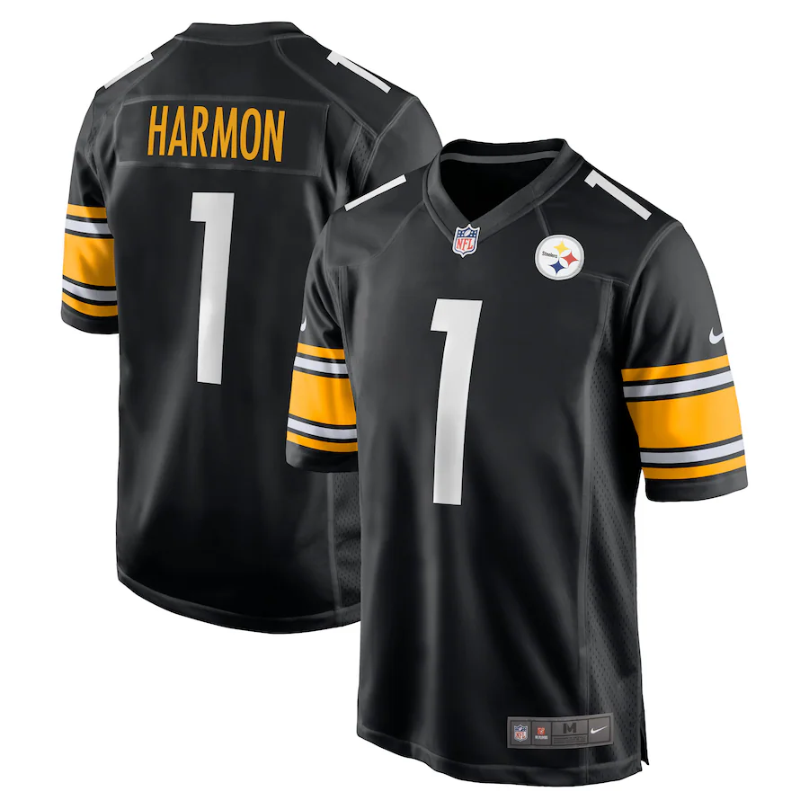 Men's Pittsburgh Steelers Derrick Harmon Nike Black 2025 NFL Draft First Round Pick Game Jersey - ujerseystore