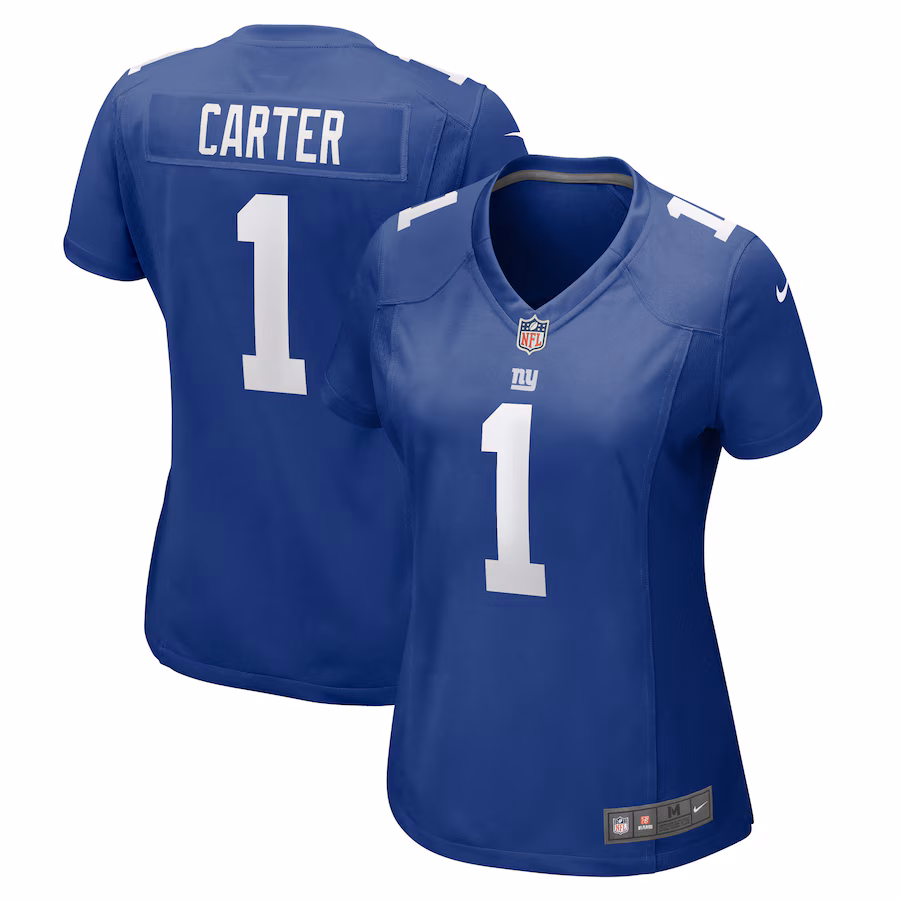 Women's New York Giants Abdul Carter Nike Royal First Round Pick Game Jersey - ujerseystore