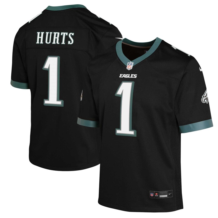 Youth Philadelphia Eagles Jalen Hurts Nike Black Alternate Game Jersey - ujerseystore