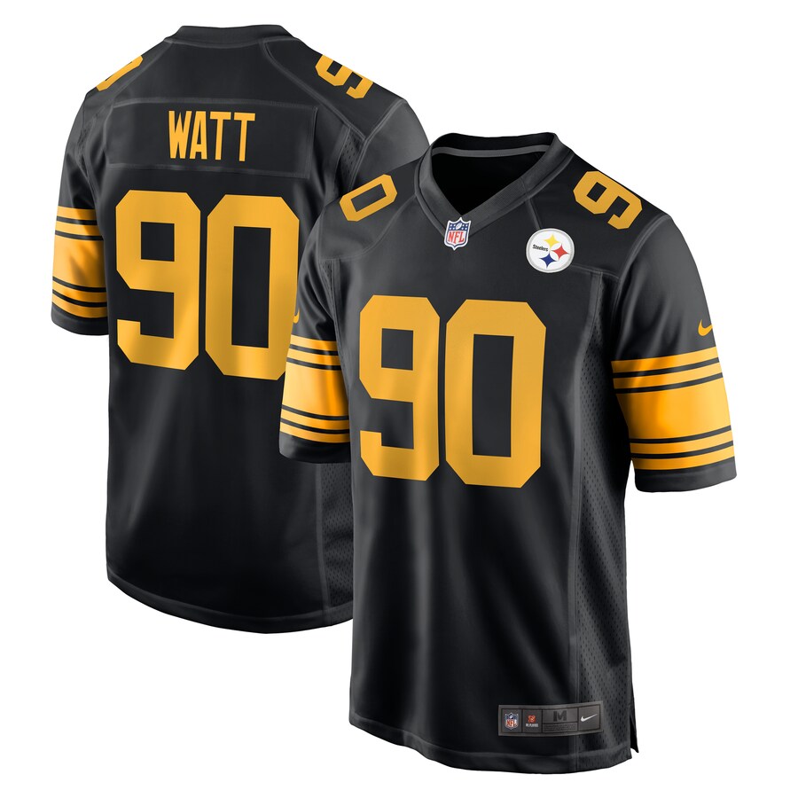 Men's Pittsburgh Steelers T.J. Watt Nike  Black Alternate Game Jersey - ujerseystore